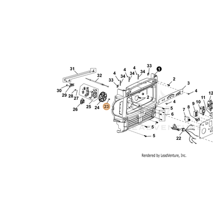 ECHO part YH415000160 — IPL diagram snippet (6x zoom, amber highlight)