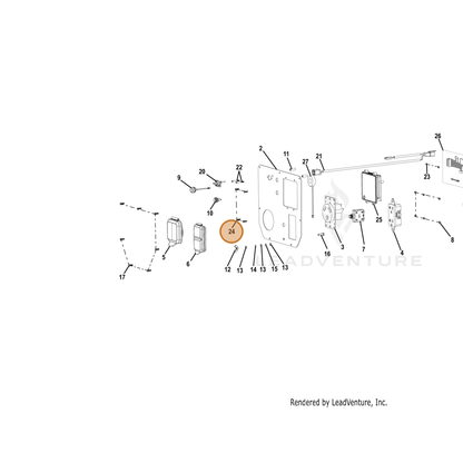 ECHO part YH415000210 — IPL diagram snippet (6x zoom, amber highlight)