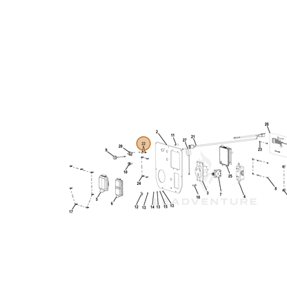 ECHO part YH415000230 — IPL diagram snippet (6x zoom, amber highlight)