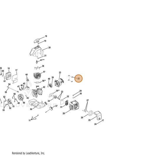 Echo part YH415000330 — IPL diagram snippet (6x zoom, amber highlight)