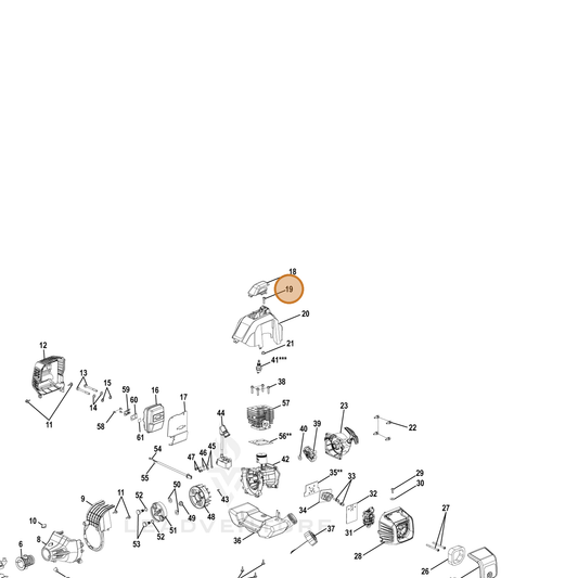 Echo part YH415000370 — IPL diagram snippet (6x zoom, amber highlight)