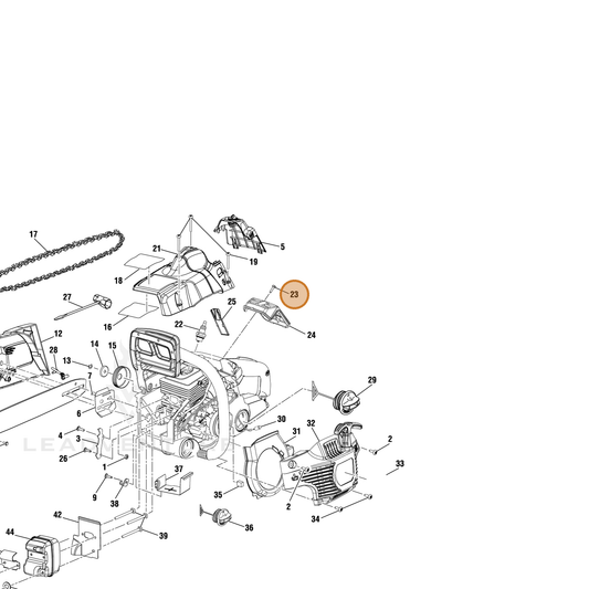 Echo part YH415000390 — IPL diagram snippet (6x zoom, amber highlight)