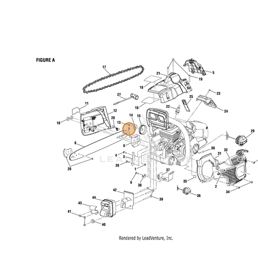 Echo part YH415000410 — IPL diagram snippet (6x zoom, amber highlight)