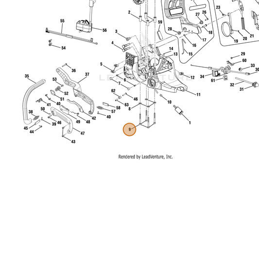 Echo part YH415000430 — IPL diagram snippet (6x zoom, amber highlight)