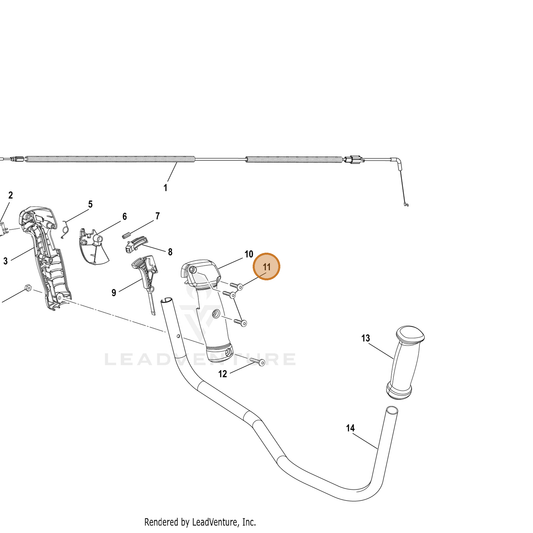 Echo part YH415000440 — IPL diagram snippet (6x zoom, amber highlight)