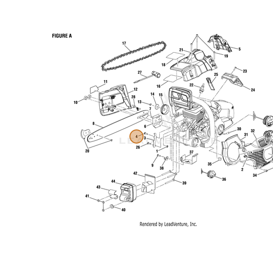 Echo part YH415000450 — IPL diagram snippet (6x zoom, amber highlight)