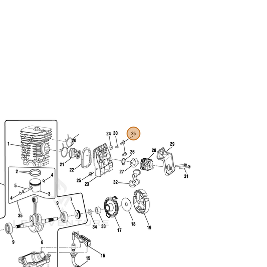 Echo part YH415000470 — IPL diagram snippet (6x zoom, amber highlight)