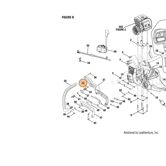 Echo part YH415000480 — IPL diagram snippet (6x zoom, amber highlight)