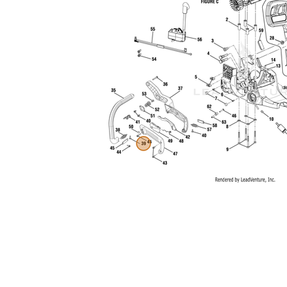 Echo part YH415000500 — IPL diagram snippet (6x zoom, amber highlight)