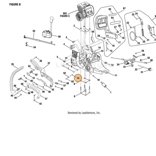 Echo part YH415000510 — IPL diagram snippet (6x zoom, amber highlight)