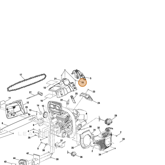 Echo part YH415000540 — IPL diagram snippet (6x zoom, amber highlight)