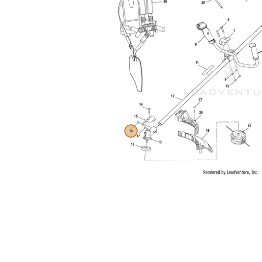 Echo part YH415000560 — IPL diagram snippet (6x zoom, amber highlight)