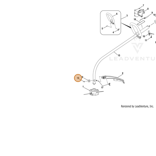 Echo part YH415000590 — IPL diagram snippet (6x zoom, amber highlight)