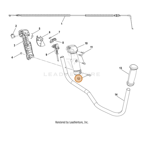 Echo part YH415000600 — IPL diagram snippet (6x zoom, amber highlight)
