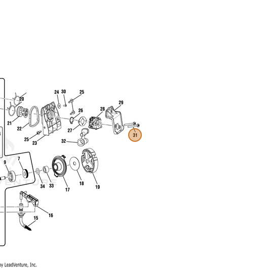 Echo part YH415000610 — IPL diagram snippet (6x zoom, amber highlight)