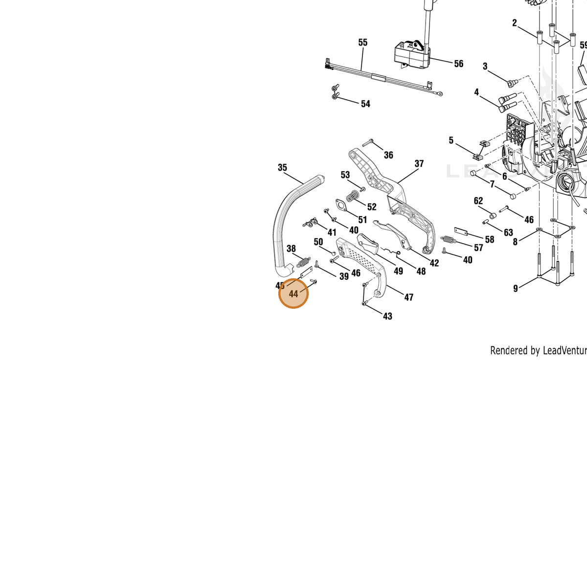 Echo part YH415000620 — IPL diagram snippet (6x zoom, amber highlight)