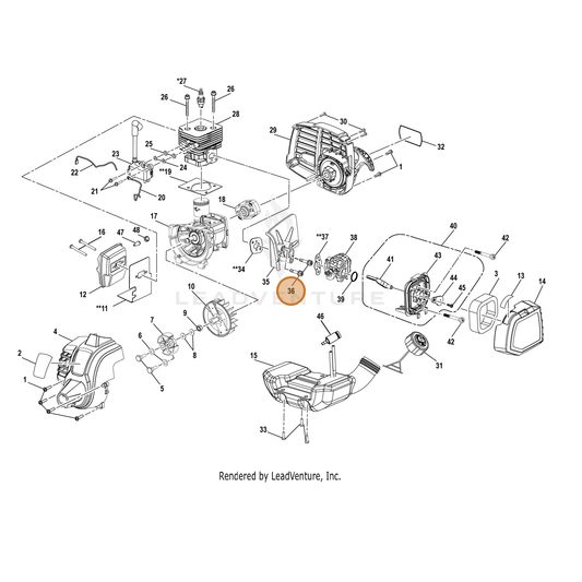 Echo part YH415000670 — IPL diagram snippet (6x zoom, amber highlight)
