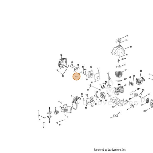Echo part YH415000770 — IPL diagram snippet (6x zoom, amber highlight)
