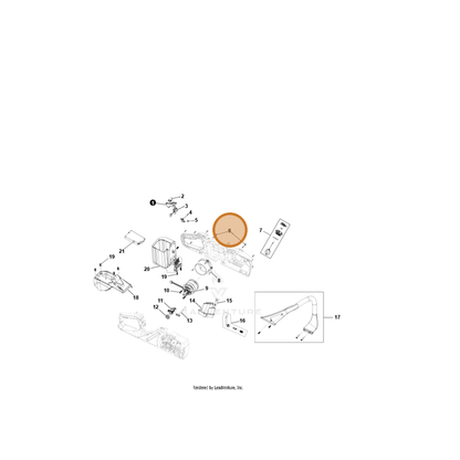ECHO part YH415000860 — IPL diagram snippet (6x zoom, amber highlight)