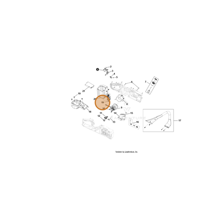 ECHO part YH415000870 — IPL diagram snippet (6x zoom, amber highlight)