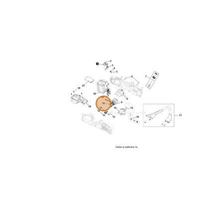 ECHO part YH415001090 — IPL diagram snippet (6x zoom, amber highlight)
