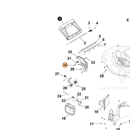 ECHO part YH415001110 — IPL diagram snippet (6x zoom, amber highlight)