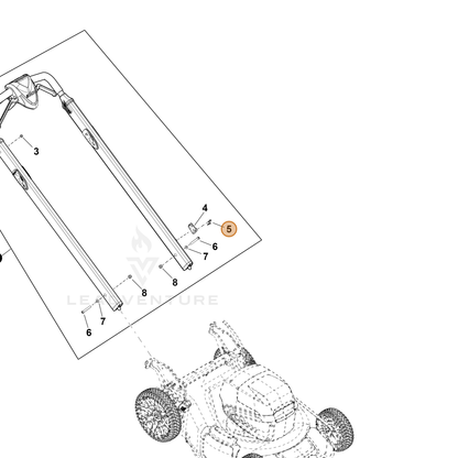 ECHO part YH415001120 — IPL diagram snippet (6x zoom, amber highlight)