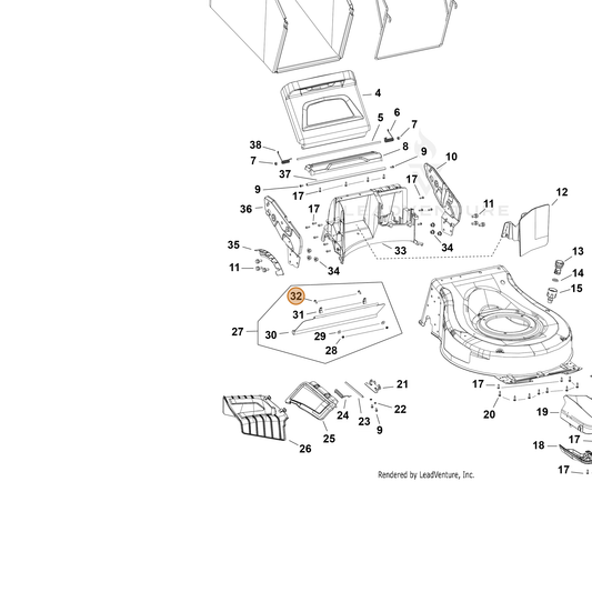 Echo part YH415001190 — IPL diagram snippet (6x zoom, amber highlight)