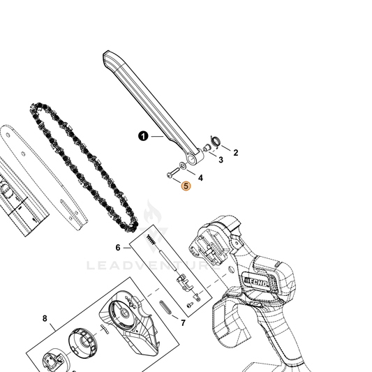 Echo part YH415001200 — IPL diagram snippet (6x zoom, amber highlight)