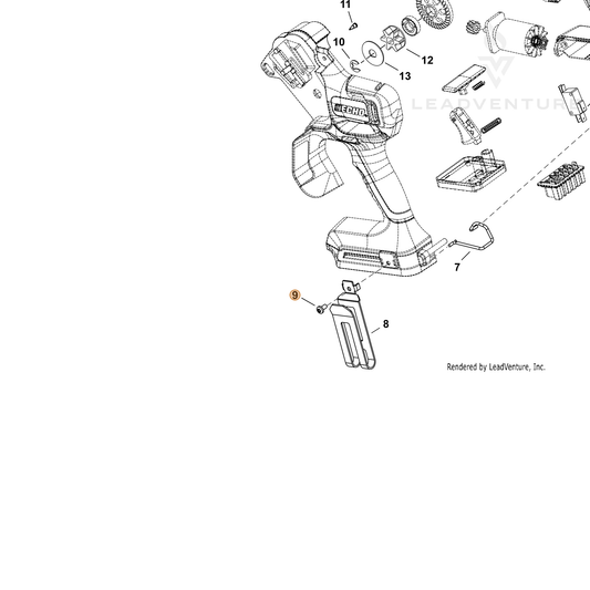 Echo part YH415001240 — IPL diagram snippet (6x zoom, amber highlight)