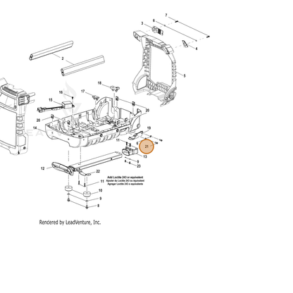 ECHO part YH417000000 — IPL diagram snippet (6x zoom, amber highlight)