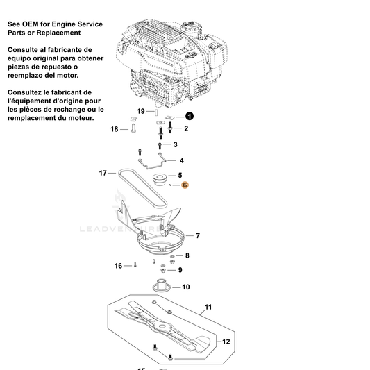 Echo part YH421000000 — IPL diagram snippet (6x zoom, amber highlight)