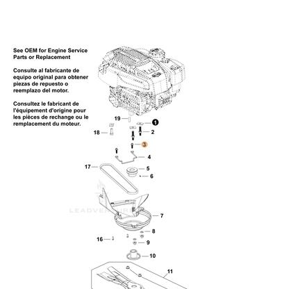 Echo part YH427000010 — IPL diagram snippet (6x zoom, amber highlight)