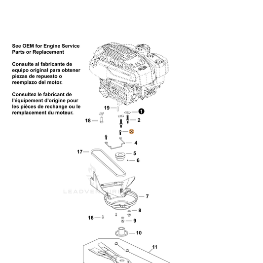 Echo part YH427000010 — IPL diagram snippet (6x zoom, amber highlight)