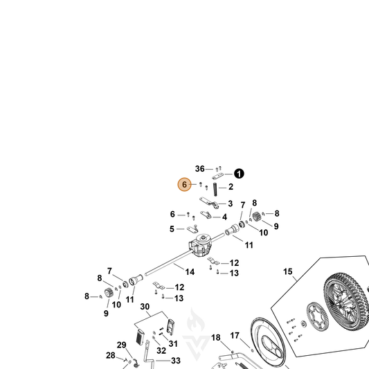 Echo part YH427000040 — IPL diagram snippet (6x zoom, amber highlight)