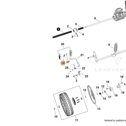 Echo part YH427000050 — IPL diagram snippet (6x zoom, amber highlight)