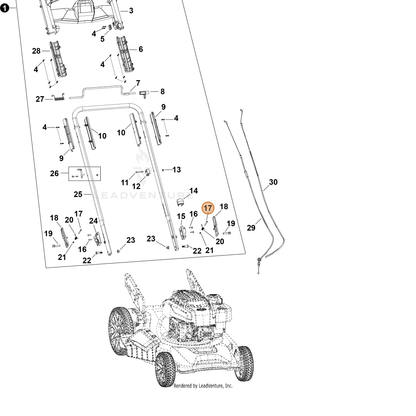 Echo part YH427000060 — IPL diagram snippet (6x zoom, amber highlight)