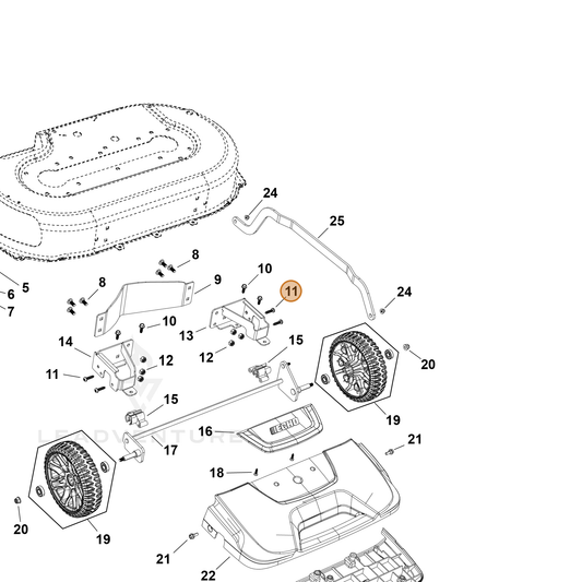 Echo part YH427000090 — IPL diagram snippet (6x zoom, amber highlight)