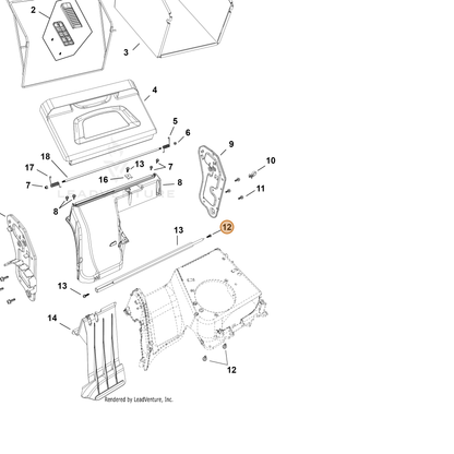 Echo part YH427000100 — IPL diagram snippet (6x zoom, amber highlight)