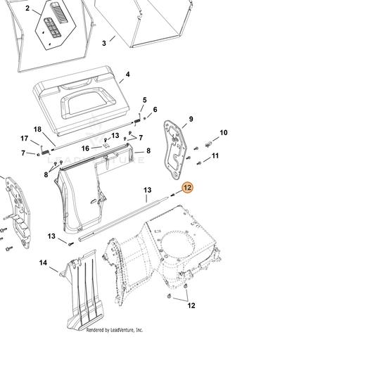 Echo part YH427000100 — IPL diagram snippet (6x zoom, amber highlight)