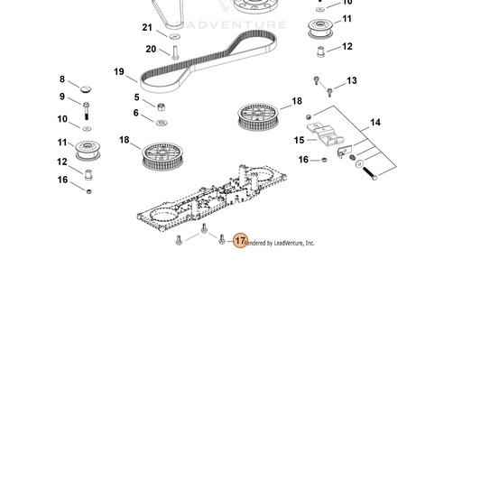 Echo part YH427000110 — IPL diagram snippet (6x zoom, amber highlight)