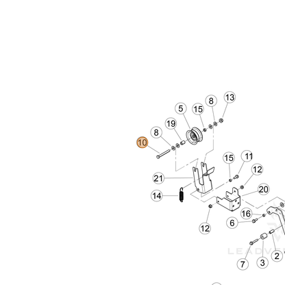 ECHO part YH434000090 — IPL diagram snippet (6x zoom, amber highlight)