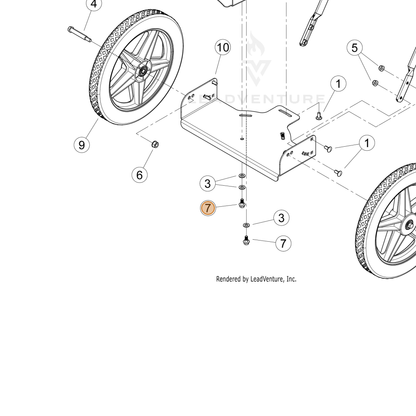 ECHO part YH434000150 — IPL diagram snippet (6x zoom, amber highlight)