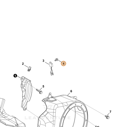 ECHO part YH435000110 — IPL diagram snippet (6x zoom, amber highlight)