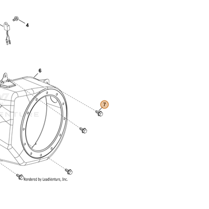 ECHO part YH435000140 — IPL diagram snippet (6x zoom, amber highlight)