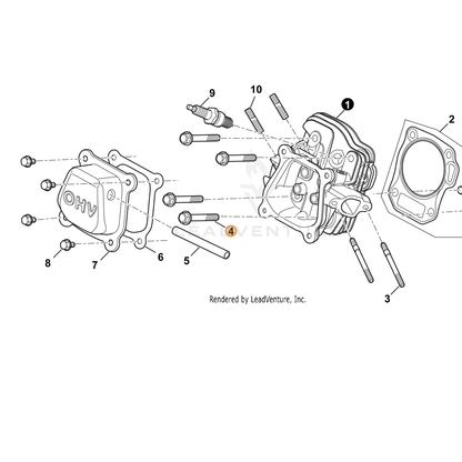 ECHO part YH435000150 — IPL diagram snippet (6x zoom, amber highlight)