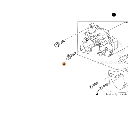 ECHO part YH435000160 — IPL diagram snippet (6x zoom, amber highlight)