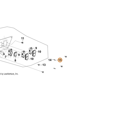 ECHO part YH435000230 — IPL diagram snippet (6x zoom, amber highlight)