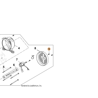 ECHO part YH435000260 — IPL diagram snippet (6x zoom, amber highlight)