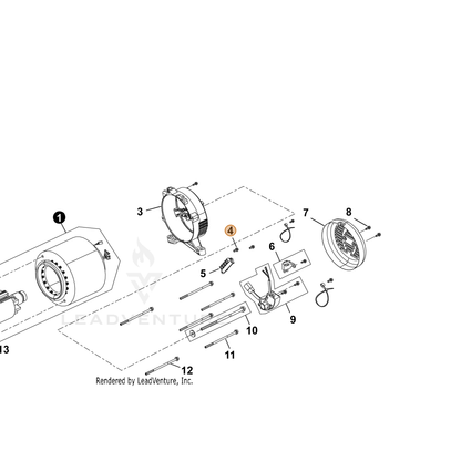 ECHO part YH435000300 — IPL diagram snippet (6x zoom, amber highlight)